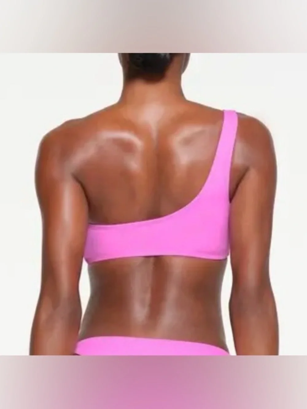 ✨ SKIMS Signature Swim One Shoulder Bikini Top – Neon Orchid – S – NWT✨